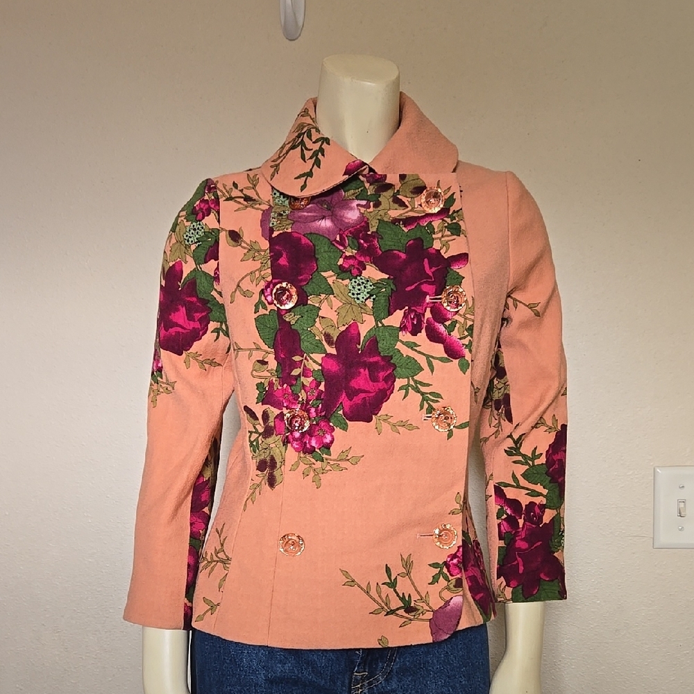 Floral Women's Jacket - Pink and Purple
